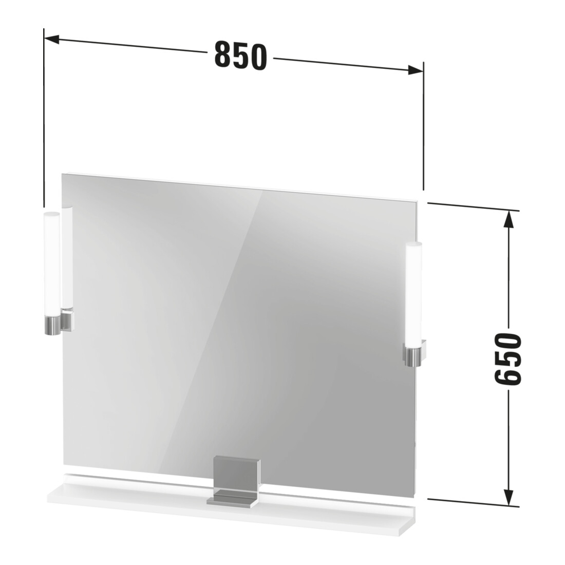 Duravit LED-Spiegel 9 W Sivida 85x65x3,6cm, E Marm, Leu., au, stl, G c