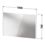 Duravit LED-Spiegel D-Code 2.0 100x70x5cm, 7 W, we. ma, Lichtfeld oben-3