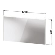 Duravit LED-Spiegel D-Code 2.0 120x70x5cm, 9 W, we. hgl, Lichtfeld oben-3