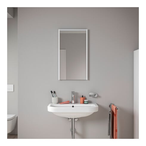 Duravit LED-Spiegel D-Code 2.0 40x70x5cm, 3 W, we. matt, Lichtfeld oben