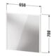 Duravit LED-Spiegel D-Code 2.0 65x70x5cm, 5 W, graph ma, Lichtfeld oben-3