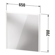 Duravit LED-Spiegel D-Code 2.0 65x70x5cm, 5 W, grün ma, Lichtfeld oben-3