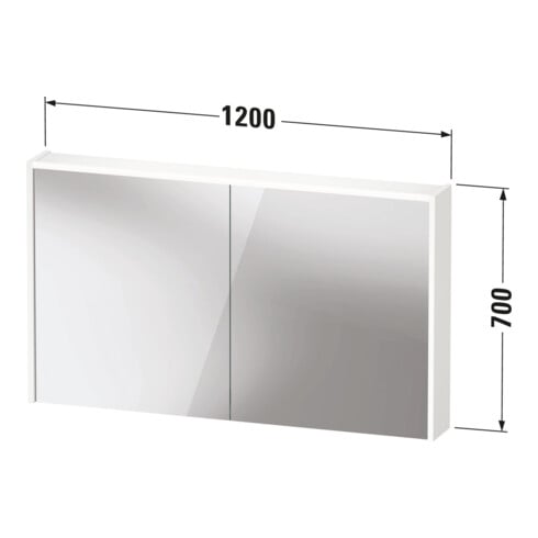 Duravit LED-Spiegel D-Code 2.0 m SD T E 2 T, Lichtf ob, 120x70x14,8cm, Ei Marm