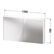 Duravit LED-Spiegel D-Code 2.0 m SD T E 2 T, Lichtf ob, 120x70x14,8cm, graph ma-3