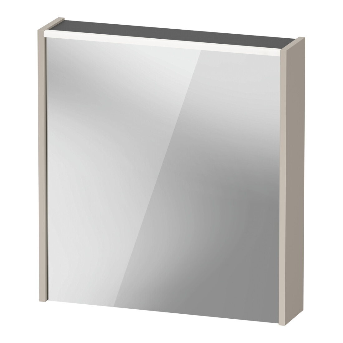Duravit LED-Spiegel D-Code 2.0 m SD T E 65x70x5cm, Lichtf ob, links, taupe matt