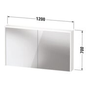 Duravit LED-Spiegel D-Code 2.0 m SD T J 2 T, Lichtf ob, 120x70x14,8cm, Ei Marm-3