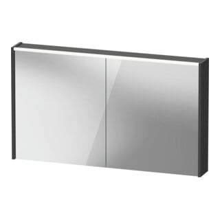 Duravit LED-Spiegel D-Code 2.0 m Steckd. 2 T, Lichtf ob, 120x70x14,8cm, graph ma