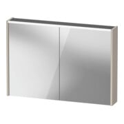 Duravit LED-Spiegel D-Code 2.0 m Steckd. 2 Tür., Lichtf ob, 100x70x14,8cm, Tau ma
