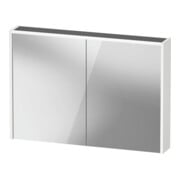 Duravit LED-Spiegel D-Code 2.0 m Steckd. 2 Tür., Lichtf ob, 100x70x14,8cm, we. ma