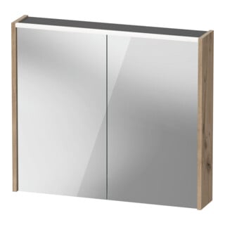 Duravit LED-Spiegel D-Code 2.0 m Steckd. 2 Tür., Lichtf ob, 80x70x14,8cm, Ei Marm