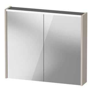 Duravit LED-Spiegel D-Code 2.0 m Steckd. 2 Tür., Lichtf ob, 80x70x14,8cm, Tau ma