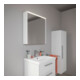 Duravit LED-Spiegel D-Code 2.0 m Steckd. 65x70x5cm, Lichtf ob, rechts, weiß matt