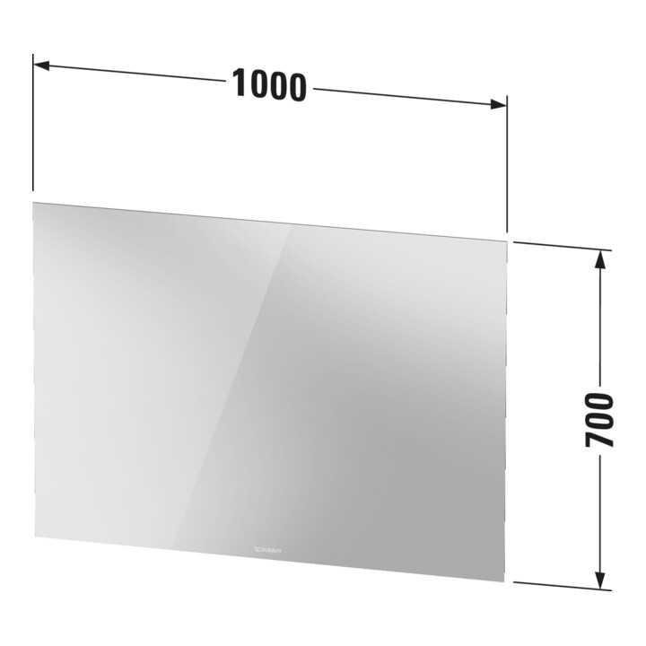 Duravit Lichtspiegel Best 100x70x3,3cm, 52 W, LED, weiß