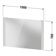 Duravit Lichtspiegel Best 100x70x3,4cm, 37 W, LED, weiß-2
