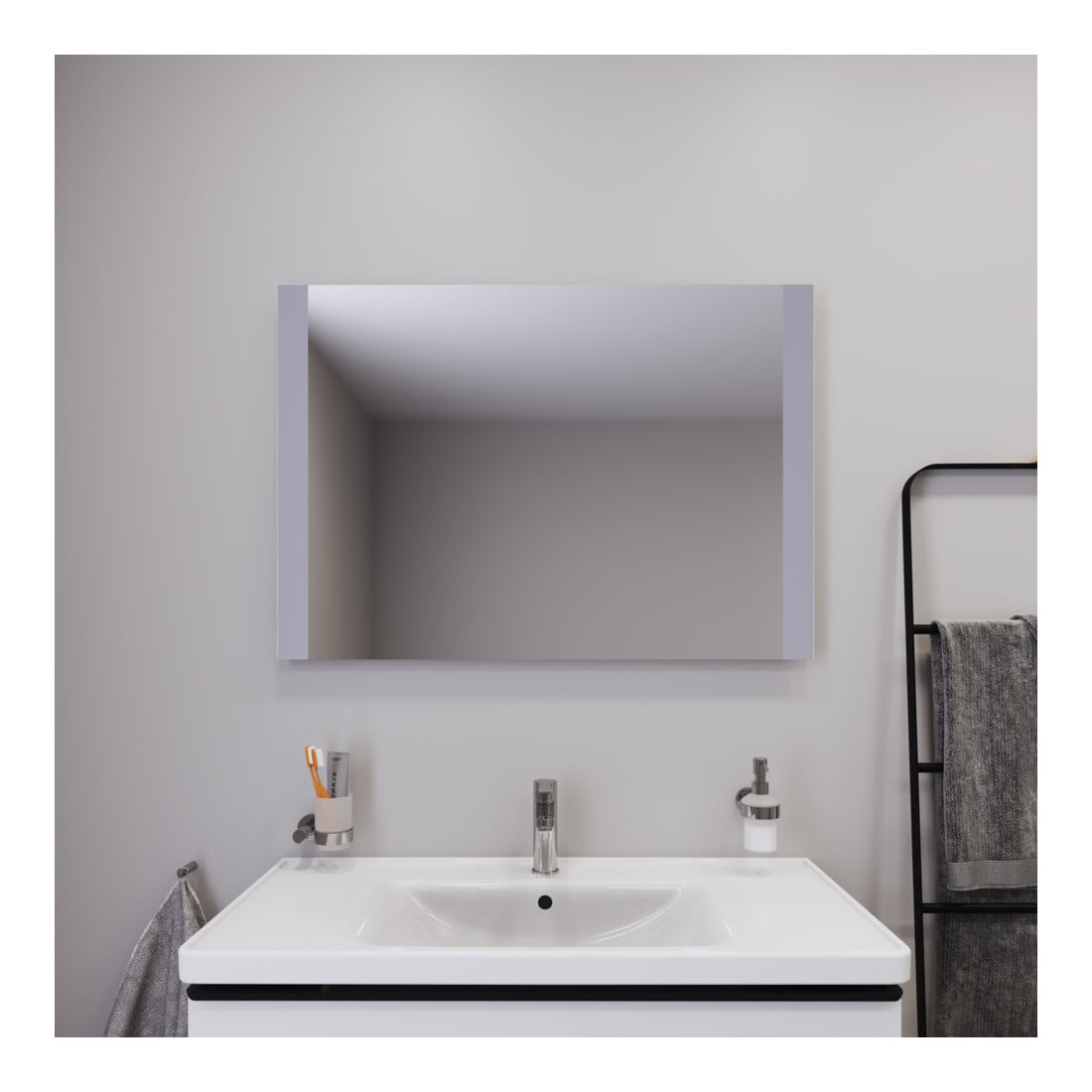Duravit Lichtspiegel Best 100x70x3,4cm, 37 W, LED, weiß