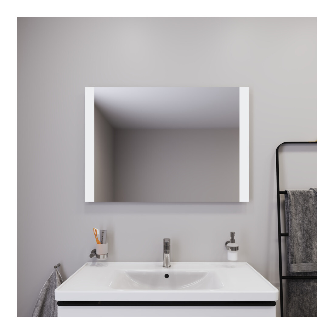 Duravit Lichtspiegel Best 100x70x3,4cm, 37 W, LED, weiß