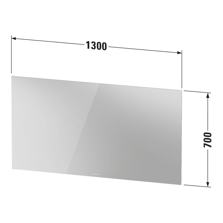 Duravit Lichtspiegel Best 130x70x3,3 cm, 61 W, LED, blanc
