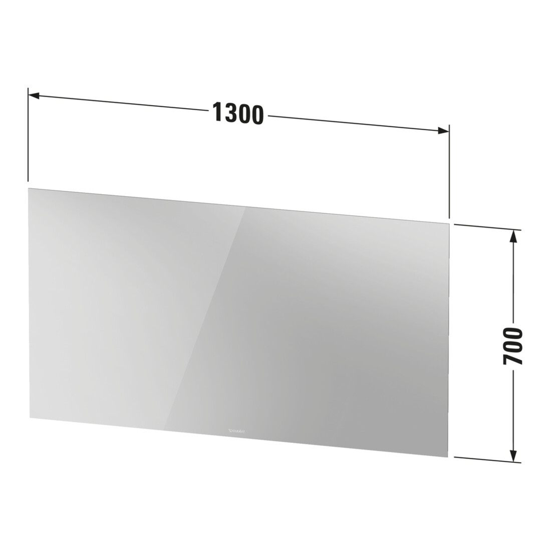 Duravit Lichtspiegel Best 130x70x3,3 cm, 61 W, LED, blanc