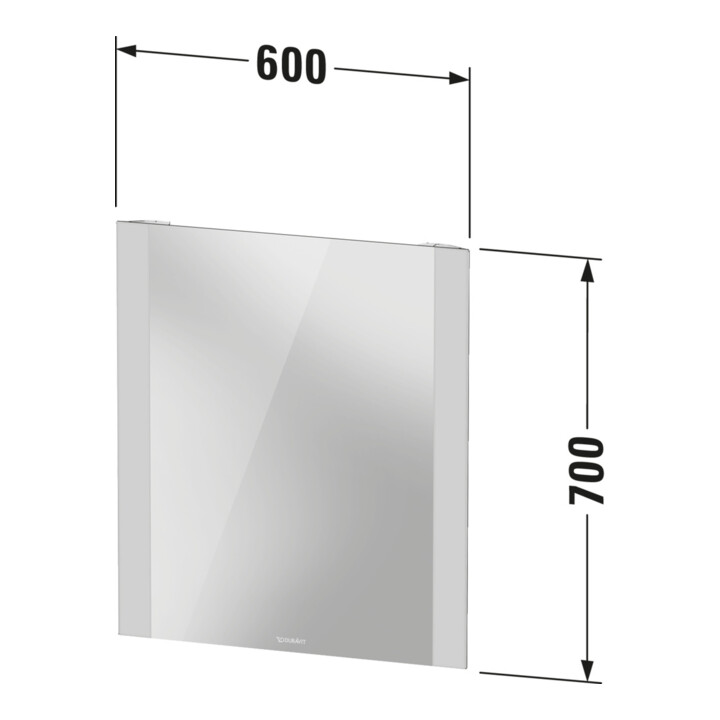 Duravit Lichtspiegel Best 60x70x3,4cm, 31 W, LED, weiß