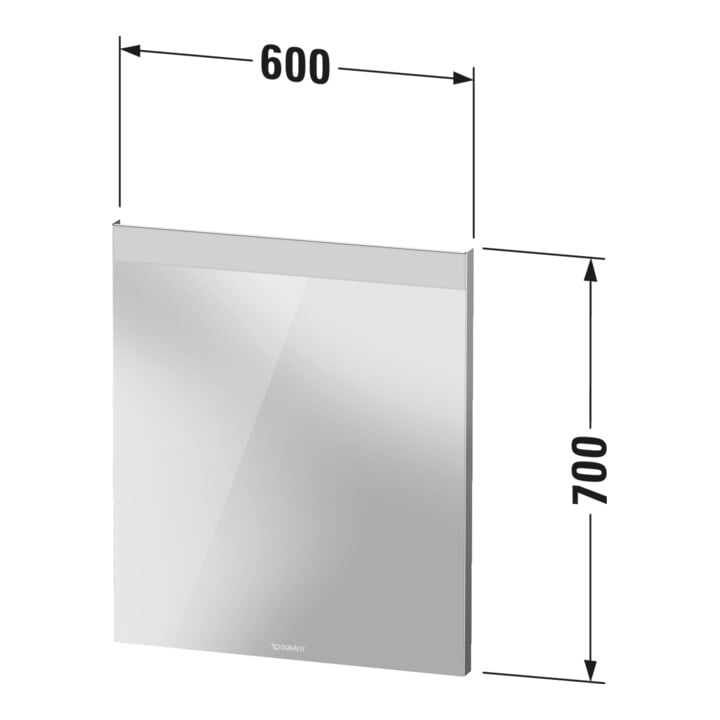 Duravit Lichtspiegel Best 60x70x3,5cm, 19 W, LED, weiß