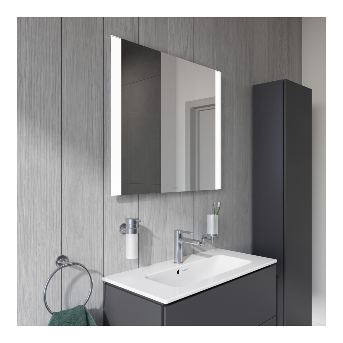 Duravit Lichtspiegel Best 80x70x3,4cm, 34 W, LED, weiß