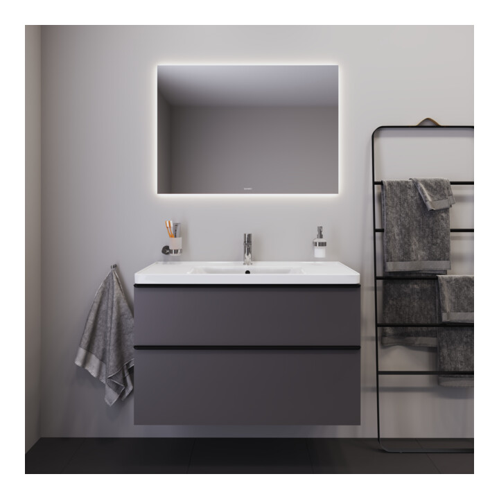 Duravit Lichtspiegel Better 100x70x3,3cm, 52 W, LED, weiß