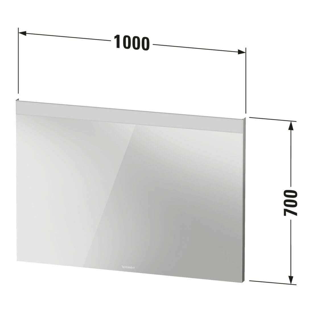 Duravit Lichtspiegel Better 100x70x3,5cm, 16 W, LED, weiß
