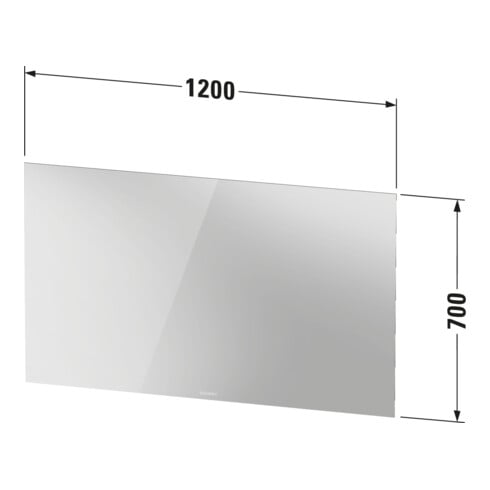 Duravit Lichtspiegel Better 120x70x3,3cm, 58 W, LED, weiß