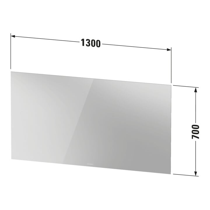 Duravit Lichtspiegel Better 130x70x3,3cm, 61 W, LED, weiß
