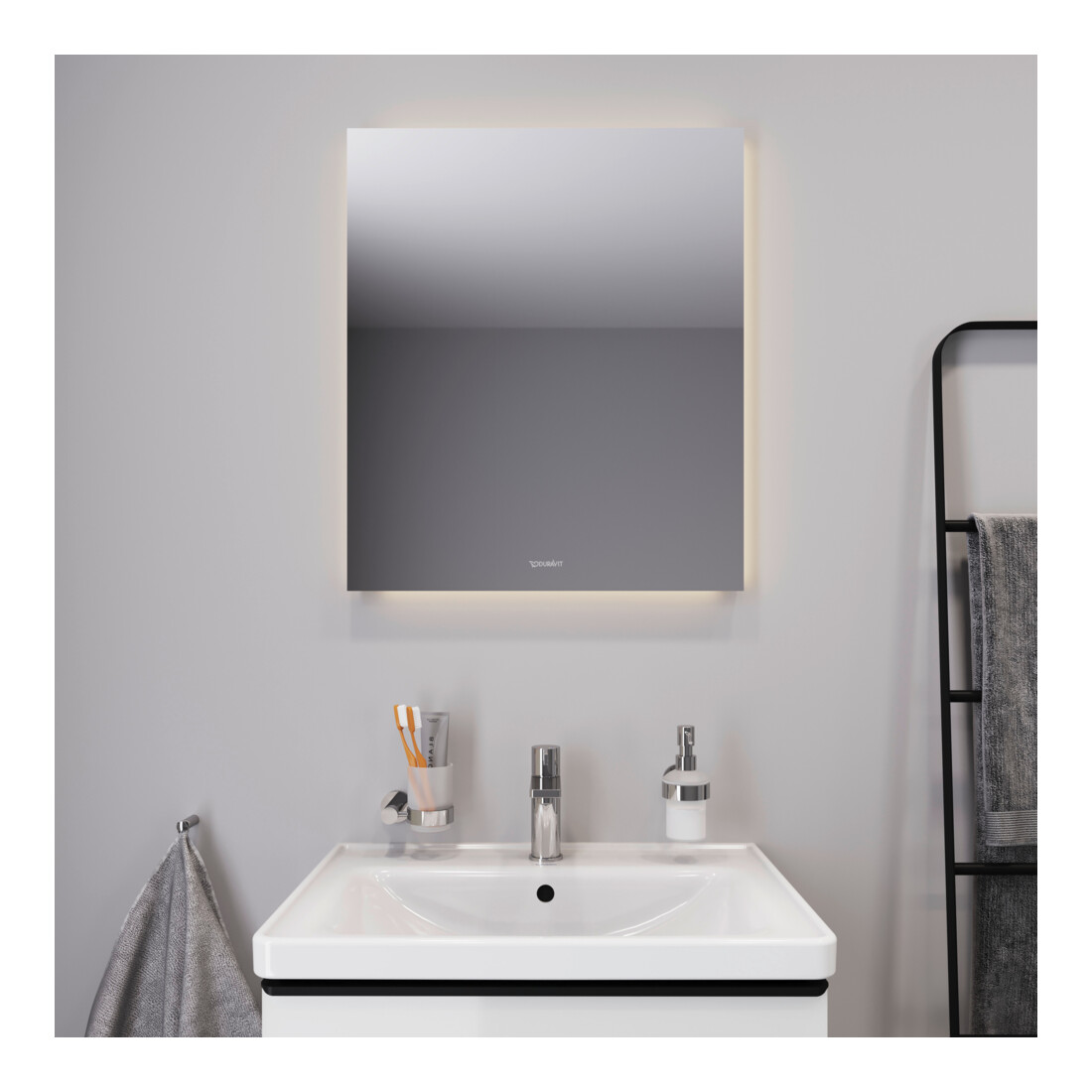Duravit Lichtspiegel Better 60x70x3,3cm, 40 W, LED, weiß