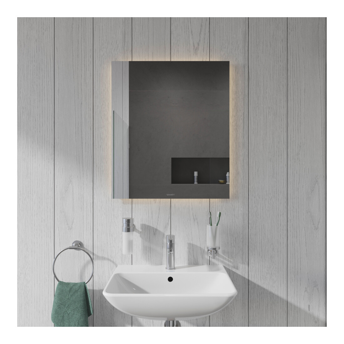 Duravit Lichtspiegel Better 60x70x3,3cm, 40 W, LED, weiß
