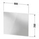 Duravit Lichtspiegel Better 80x70x3,3cm, 46 W, LED, weiß