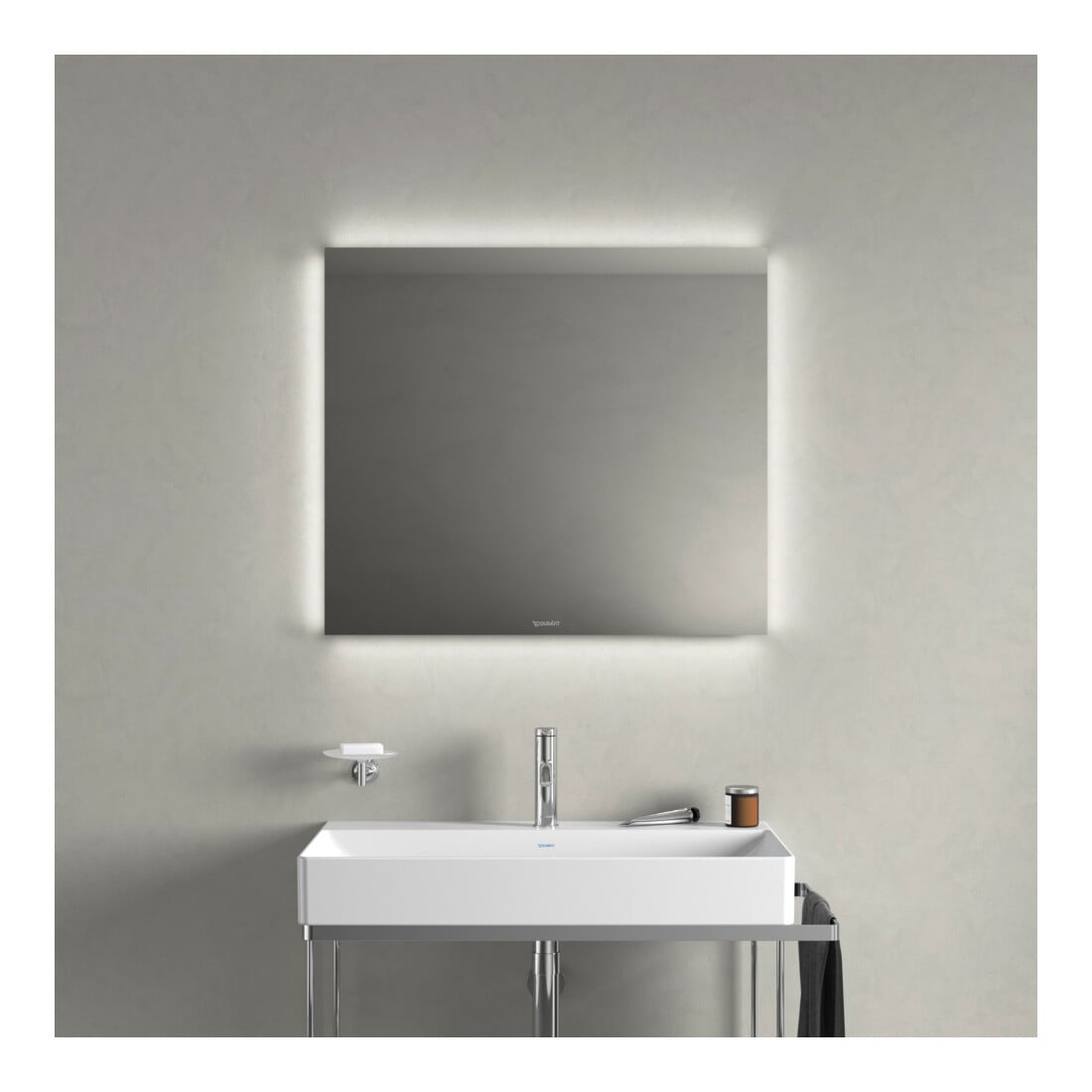 Duravit Lichtspiegel Better 80x70x3,3cm, 46 W, LED, weiß