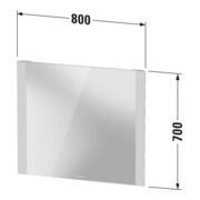 Duravit Lichtspiegel Better 80x70x3,4cm, 22 W, LED, weiß-2