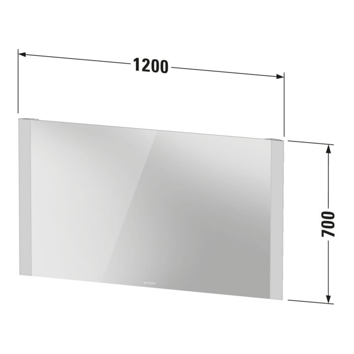 Duravit Lichtspiegel Good 120x70x3,4cm, 22 W, LED, weiß