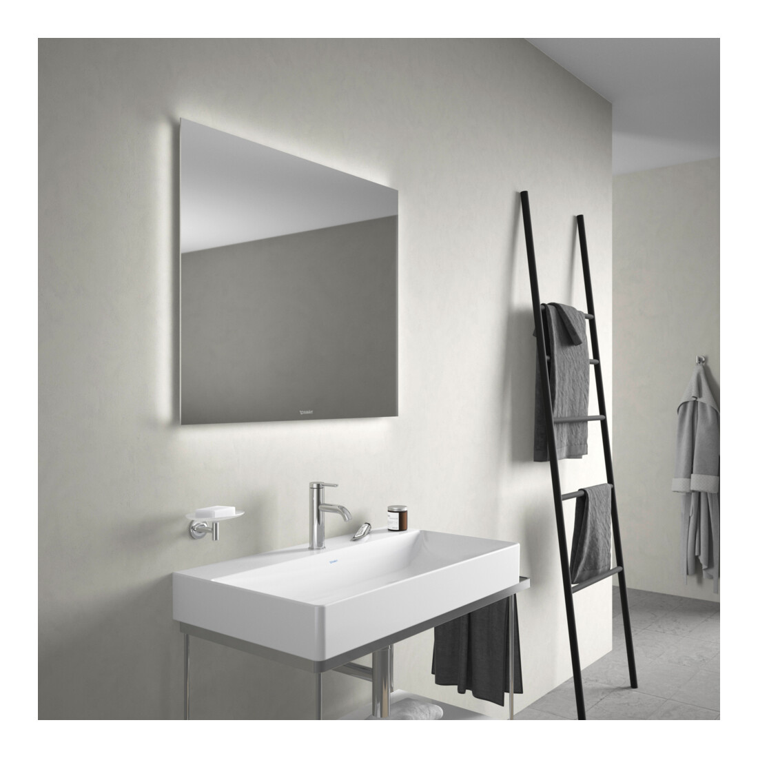 Duravit Lichtspiegel Good 80x70x3,3cm, 46 W, LED, weiß