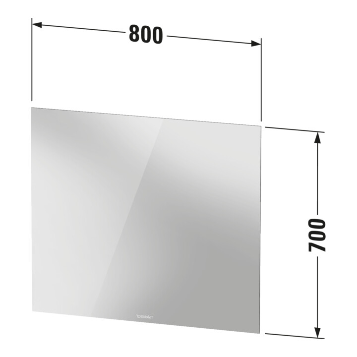 Duravit Lichtspiegel Good 80x70x3,3cm, 46 W, LED, weiß