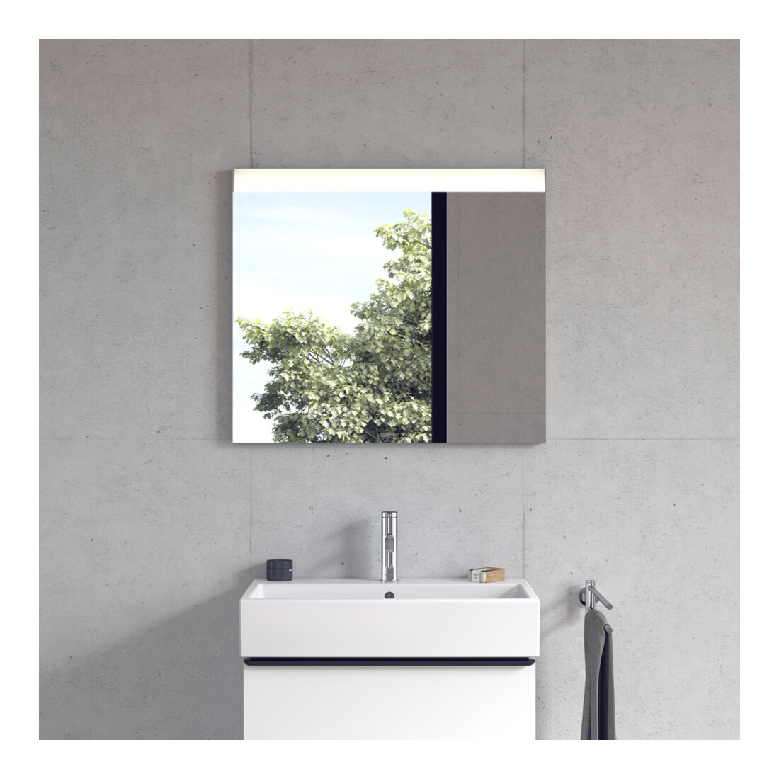 Duravit Lichtspiegel Good 80x70x3,5cm, 13 W, LED, weiß