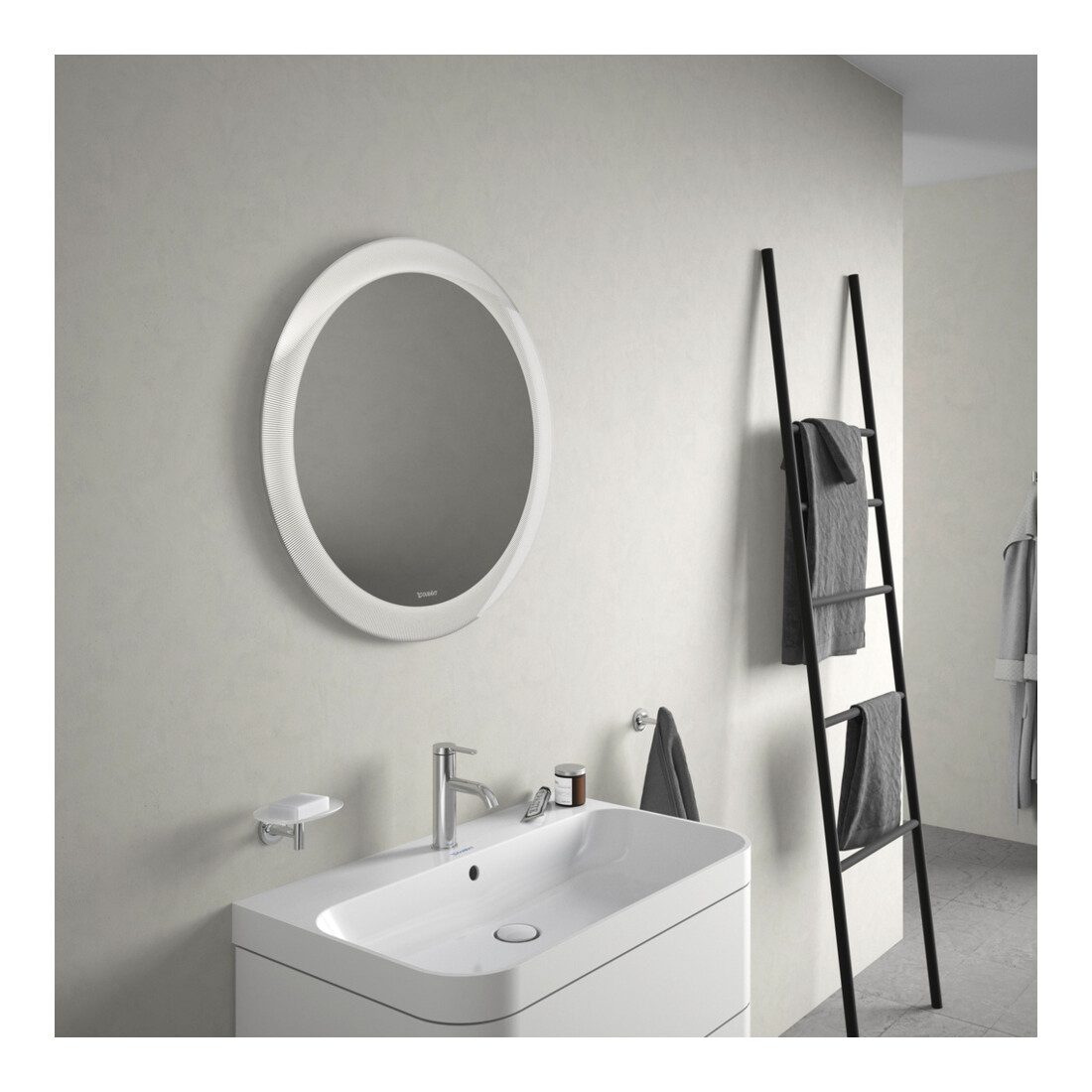 Duravit Lichtspiegel Happy D.2 Plus 70x70x4,7cm, 31 W, m Sp.-Hz, Li-Fd rad.