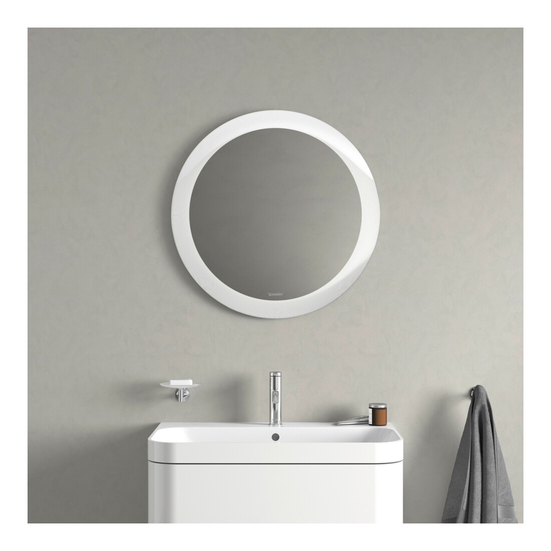 Duravit Lichtspiegel Happy D.2 Plus 70x70x4,7cm, 31 W, m Sp.-Hz, Li-Fd rad.