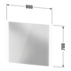 Duravit Lichtspiegel Ketho.2 80x70x3,3cm, o Sp.Hz, 18 W, Lichtf stl-3