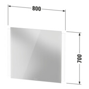 Duravit Lichtspiegel Ketho.2 80x70x3,3cm, o Sp.Hz, 18 W, Lichtf stl-3