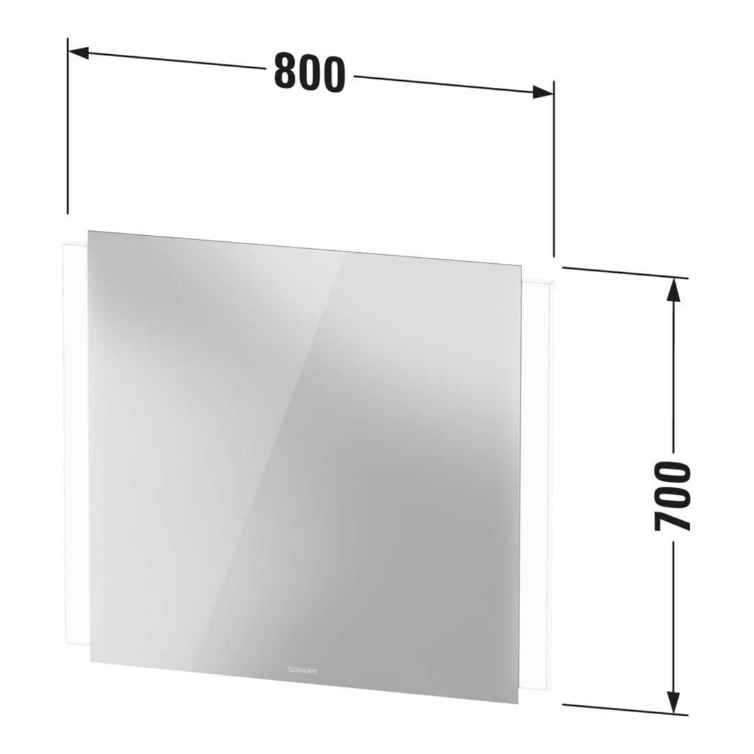 Duravit Lichtspiegel Ketho.2 80x70x3,3cm, o Sp.Hz, 18 W, Lichtf stl