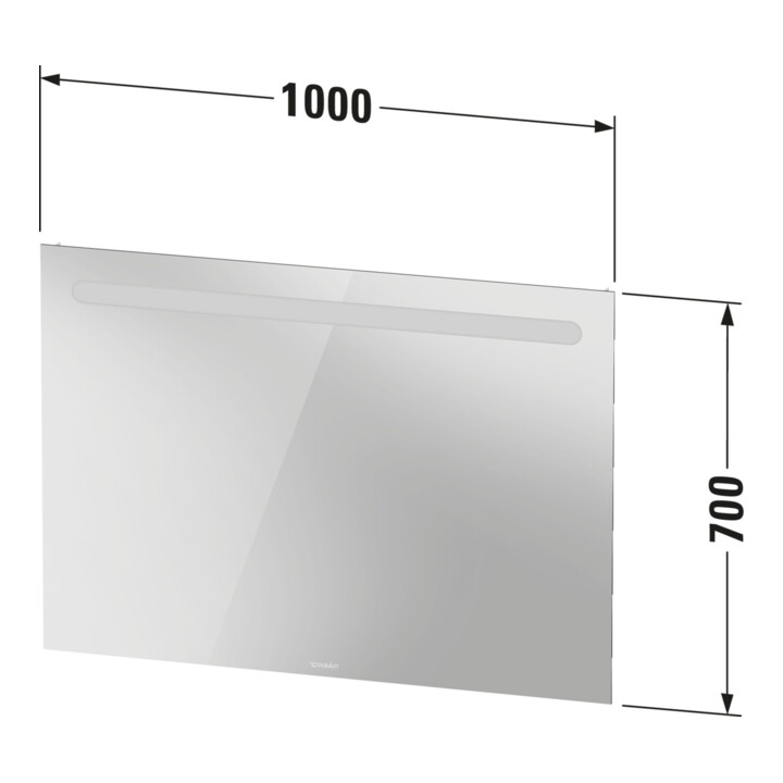 Duravit Lichtspiegel No.1 100x3,5x70cm, 11 W, LED, Lichtfeld oben