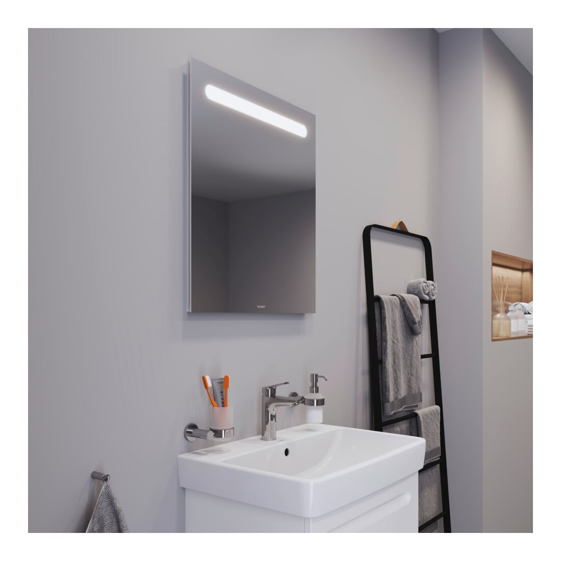 Duravit Lichtspiegel No.1 60x3,5x70cm, 5 Watt, LED, Lichtfeld oben