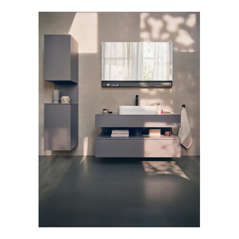 Duravit Lichtspiegel Qatego 100x75x6,5cm, 29 W, Graphit matt