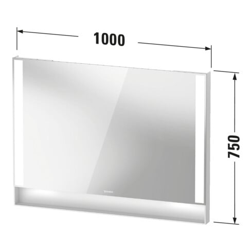 Duravit Lichtspiegel Qatego 100x75x6,5cm, 29 W, weiß matt