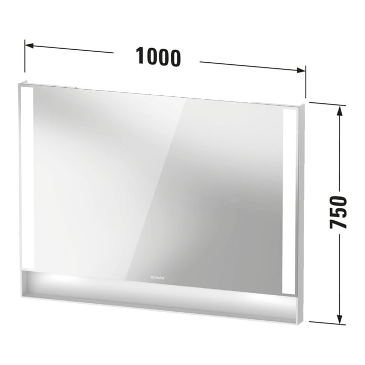 Duravit Lichtspiegel Qatego 100x75x6,5cm, 29 W, weiß matt