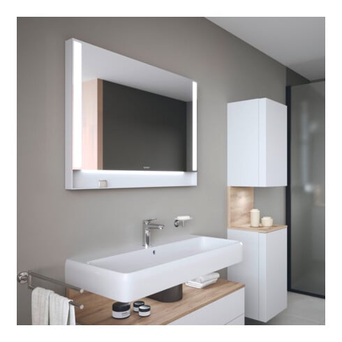 Duravit Lichtspiegel Qatego 100x75x6,5cm, 29 W, weiß matt