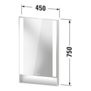 Duravit Lichtspiegel Qatego 45x75x6,5cm, 21 W, Graphit matt-3